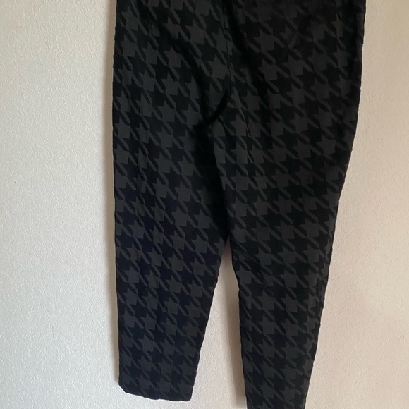 Ann Taylor Houndstooth Textured Black High Waist Ankle Workwear Office Pants 8P - Picture 11 of 12